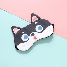 동물 수면 안대 냉온찜질 차광 아이 마스크 가정용 보호 액세서리, 진한 회색 강아지