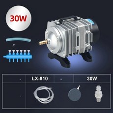 기포기 양식장 산소 발생기 펌프 낚시터 고출력 연못 통 충전식 수족관 에어 어항 30W + 12m호스 버블스톤6개, 1개, 30W 810 조절식 에어디퓨저플레이트, 기본 모델명/품번