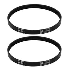 아베스크 교체 3 38 직경 홈이 있는 진공 벨트 부품 # 20-5218 켄모어 파워메이트 캐니스터 2Pcs, 교체용 3 38인치 직경 홈이 있는 진공 벨트 부품 번