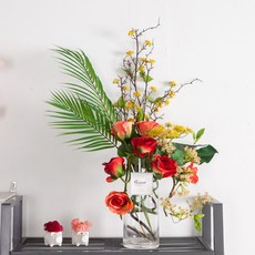 산수유장미대형화병Aset 60cm (DIY) 조화 인테리어, 단품, 1개