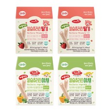 베베스트 칼슘 츄러스 4종세트, 1세트, 182g, 칼슘츄러스(딸기2개+야채2개)
