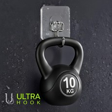 울트라후크 초강력 무타공 접착식 후크, 투명, 10개