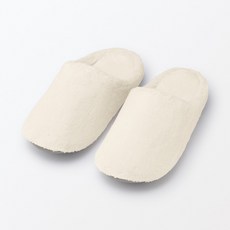 [무인양품] 세탁이 가능한 화이버 슬리퍼 아이보리 XL