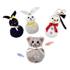 편백 양말 인형 만들기 DIY 세트 유아미술놀이, 고양이인형 색상랜덤 1세트 (P0000QVK), 1개