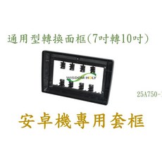 WISDOM HOLY 通用型轉換面板 (7吋轉10吋) 安卓機專用套框 BN-25A750-1, 1個