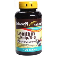 MASON natural 卵磷脂含海藻B6加蘋果醋錠, 1組, 100顆