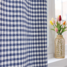 체크원단 30수 순면 선염 대폭 깅엄체크 멜란지 커튼 홈패션 소품인테리어 12컬러 바느질감, 09 네이비, 1개