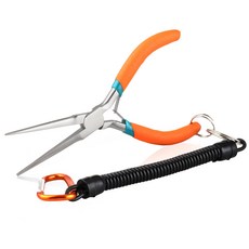 SPEEDWOX 6인치 니들 노즈 플라이어 좁은 공간에 도달하기 어려운 톱니 모양 가장자리 미니 정밀 와이어 루프 플라이어 포함 손실 방지 랜야드 미니 롱 노즈 플라이어, 1개