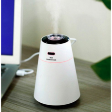 [M3가습기] 간편세척 저소음 차량용 인테리어 사무실 소형 가습기 탁상용 휴대용 1위 텐트 캠핑 / 무드등 7가지 색상 변환, 블랙, M3 가습기