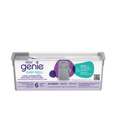 Litter Genie EZ貓咪鎖便桶專用易撕袋補充盒，易撕設計，鎖住異味，保持環境清新，安全無毒材質, 藍色, 1個