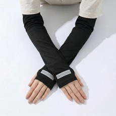 리브플러스 루즈핏 쿨토시 헐렁한 냉감 여름 팔토시 자외선차단 남녀공용, 1개, 블랙
