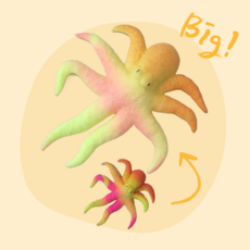 홈투홈 아쿠아퐁 촉감 놀이 장난감 물에 넣으면 커지는 공룡, 아쿠아퐁 - 문어