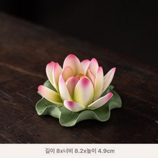 금성여자 연꽃조화 연꽃 조화꽃 연등제작 불교굿즈, 핑크 그라데이션 그린 B, 기본 향