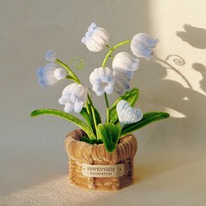 제너럴케이 모루 꽃 화분 만들기 DIY 세트, 1세트, 은방울꽃
