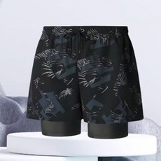 時尚運動專業雙層防尷尬男士游泳褲 跑步健身男款泳褲 廠家直銷批發