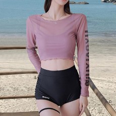 프릴 여름 래쉬가드 수영복 비키니 세트 스포티 커버 몸매보정 3피스 치마 휴가 일체형 모노키니 크롭