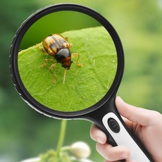확대 돋보기 고배율 독서 신문 미세작업 시력보조 단면, 1개, LED왕돋보기