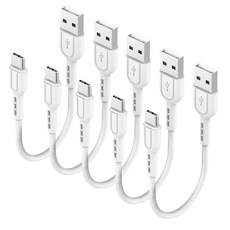 수피 USB-A TO C타입 고속충전 짧은 숏 케이블 S12C, 5개, 화이트, 20cm