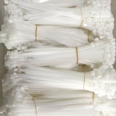 臺灣熱銷 尼龍紮帶廠家按公斤稱自鎖式塑料紮帶黑白色捆綁束線綁紮帶批發, 1個, 白色;8*250非標5.2mm寬1公斤【