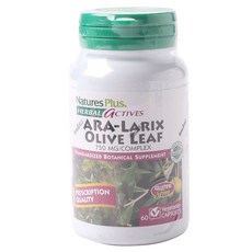 NaturesPlus 天然佳 Nature's Plus ARA-Larix橄欖葉 750mg 素食膠囊, 1個, 60入