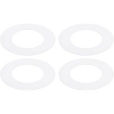 화이트 구프 트림 링 3인치 매립형 다운라이트용 천장 조명기구용 4개 세트 내부 직경 32인치 외부 45인치 강철 재질, White, Fit 4 Inch, 흰색