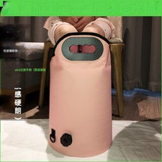 保溫摺疊泡腳水桶袋高深桶泡小腿足浴桶泡腳盆沐足袋禮品, ABS大手柄新款裸粉色, 1個