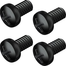 번호판 프레임 커버용 블랙 옥사이드 스테인리스 스틸 나사 - 후방 방청 차량 태그 BMW와 호환되는 세트4팩, Standard Length-