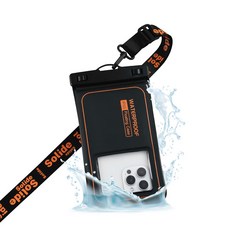 SOLiDE DRIFT 漂浮防水手機袋 觸屏防水袋 IP68 防塵防水 適用7吋以下手機, 1個, 黑色, 黑色