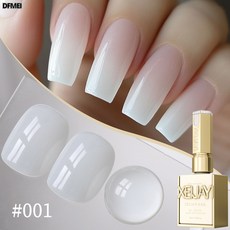 DFMEI 蛋透乳白甲油膠流行簡約百搭高級白色美甲光療膠, 1個, 1g, 相框瓶  M001:如圖