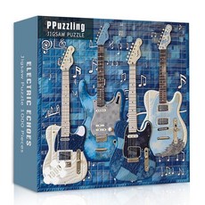 성인용 기타 1000피스 퍼즐 록 쿨 기타 직소 퍼즐 도전적인 패치워크 아트 음악 퍼즐 홈 데코, 성인용 기타 1000피스 퍼즐, 록 쿨 기타 직소 퍼즐