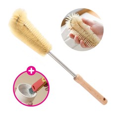 온미토스 긴 텀블러 주방 틈새 물통 물병 롱 브러쉬 솔 세척솔 2종 세트, 1개, 아이보리우드-A타입