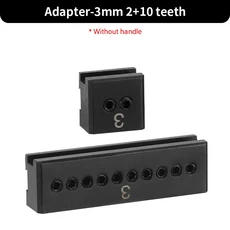 WUTA 다기능 가죽 구멍 펀치 원형 프리킹 다리미 스티칭 펀칭 교체 가능 헤드 공예, [09] Adapter-3mm2-10teeth, [09] Adapter-3mm2-10teeth