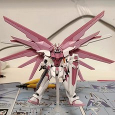 集模社 雪鐵龍面罩修復版 HG 1/144 新生自由 櫻花粉 高達手辦 模型, 1個, JMS自由櫻花粉【水貼 支架】,【銷冠王】單模型