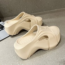 신수지 키높이 비글 슬라이드 슬리퍼 에어 편안한 로브 통굽 샌들 신발