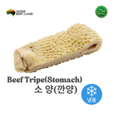 Aussie Halal Beef Tripe Cleaned Stomach Frozen 호주산 할랄 소양 (깐양) 냉동, 1개, 1kg