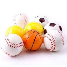 24팩 | 2.5인치 농구 스트레스 볼 미니 폼 스퀴즈 스포츠 볼 - 압력 볼(2.5인치), Multicolored, 2.5inch sports balls