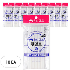 유니아트 스틱형 핫멜트 접착제 대 흰색 5p, 10개