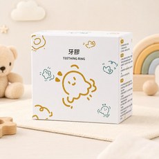 YZMY 嬰幼兒矽膠牙膠, 小蘑菇 收納盒 彩盒, 1個, 小蘑菇 收納盒 彩盒