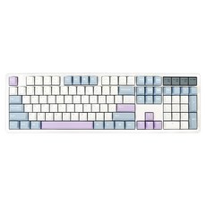 큐센 풀윤활 가스켓 유무선 기계식 키보드, 블루퍼플, Q104 PBT, 퍼플축 V1