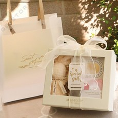 開窗禮物盒 交換禮物包裝 生日禮物 透明禮袋 禮品包裝 禮物包裝盒 禮物袋, 1個