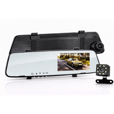 路易視 EX9 雙鏡頭後視鏡行車記錄器 高清夜視 廣角鏡頭, 送32g