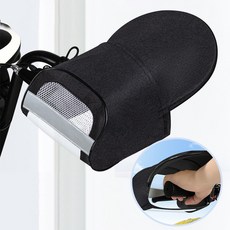 오토바이 햇빛차단 여름토시 라이더 메쉬 자전거 자외선차단 핸들커버 i58, 블랙