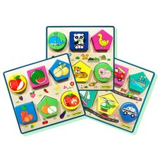 놀이방 알록달록 시선집중 도형분할퍼즐 3종세트 이야기퍼즐