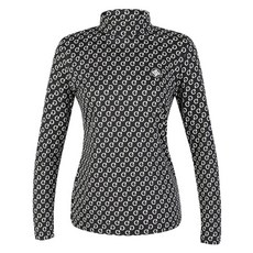 SNP골프 여성 시그니처 모노그램 하이넥 긴팔 티셔츠