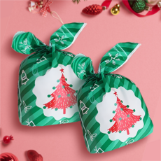 리리월드 귀여운 구디백 어린이집 선물 포장 보자기 봉투, 50장, 32 크리스마스트리(초록)