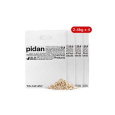 pidan 豆腐貓砂 2.4kg x 4包組 2mm與1.5mm混合型 豆奶香, 1個, 6L