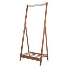 簡約木質衣架，開放式吊掛設計，穩固耐用，節省空間, 木紋掛衣架