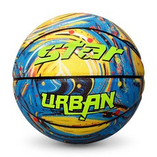 스타 어반 농구공 시인성 높은 그래픽 농구공 PU 재질