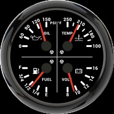 디지털 유압계 수온계 연료계 전압계 해양 보트 자동차 다기능 계기, 5. PSI BN, 기본