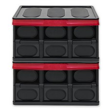 LIVENS 韓國產多功能折疊收納箱 大型 2入, 黑色, 56L, 2個